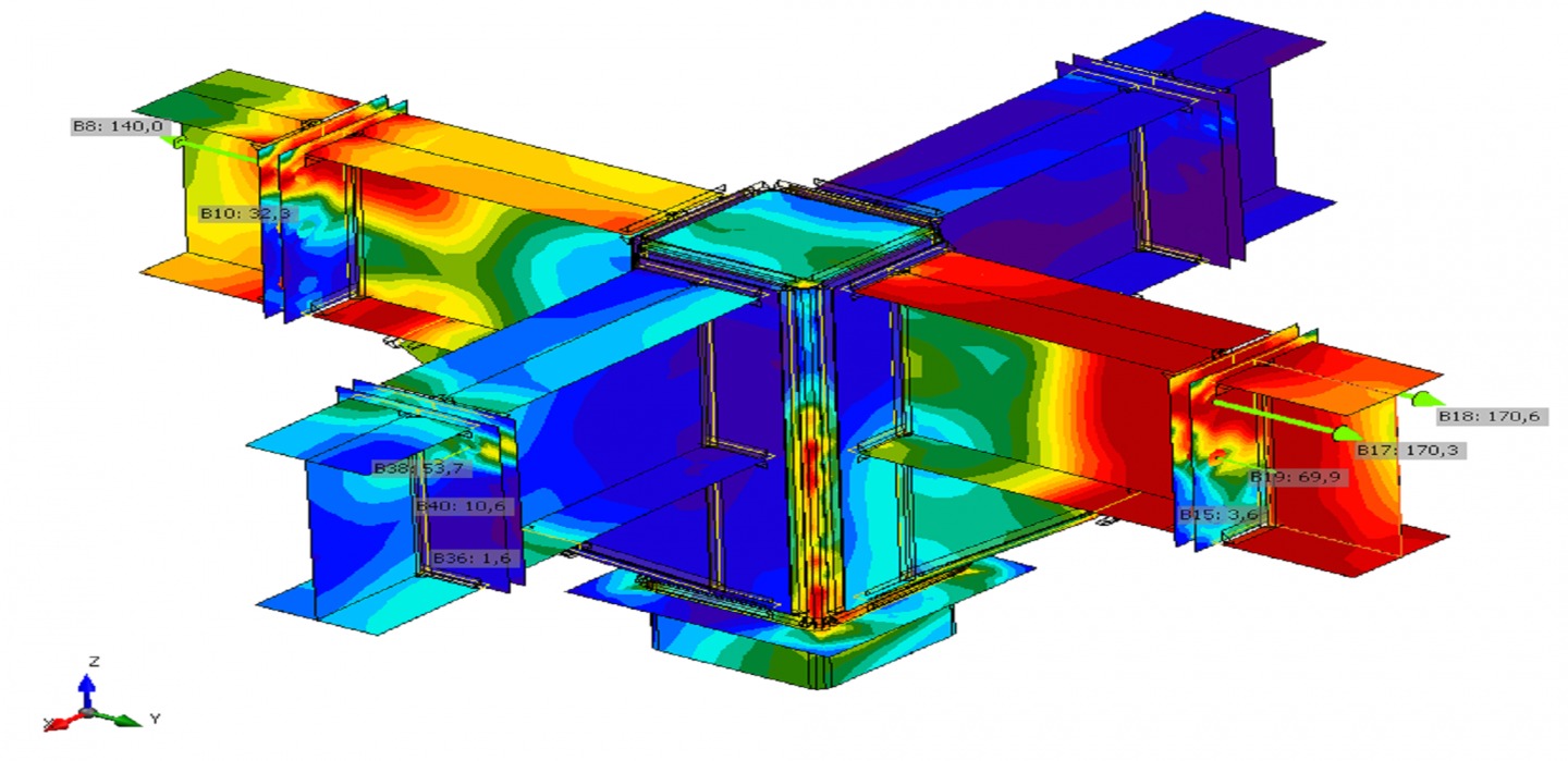 FEA Stress Analysis of Steel Joint