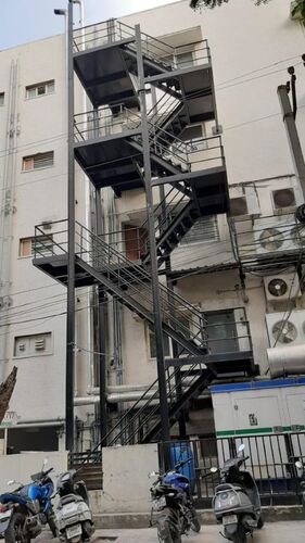 Steel Balcony Railings and Fire Escape Structure